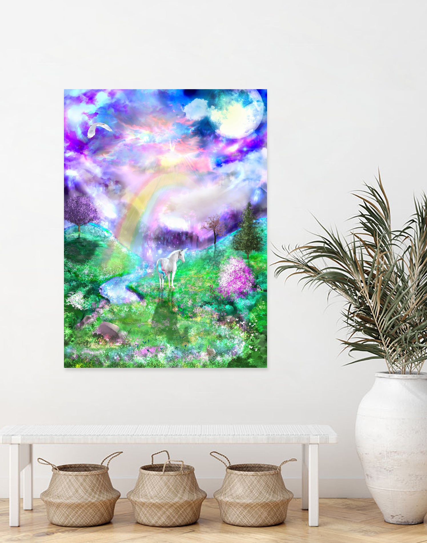 Last Unicorn by Todd Jumper on GIANT ART - fuchsia digital painting