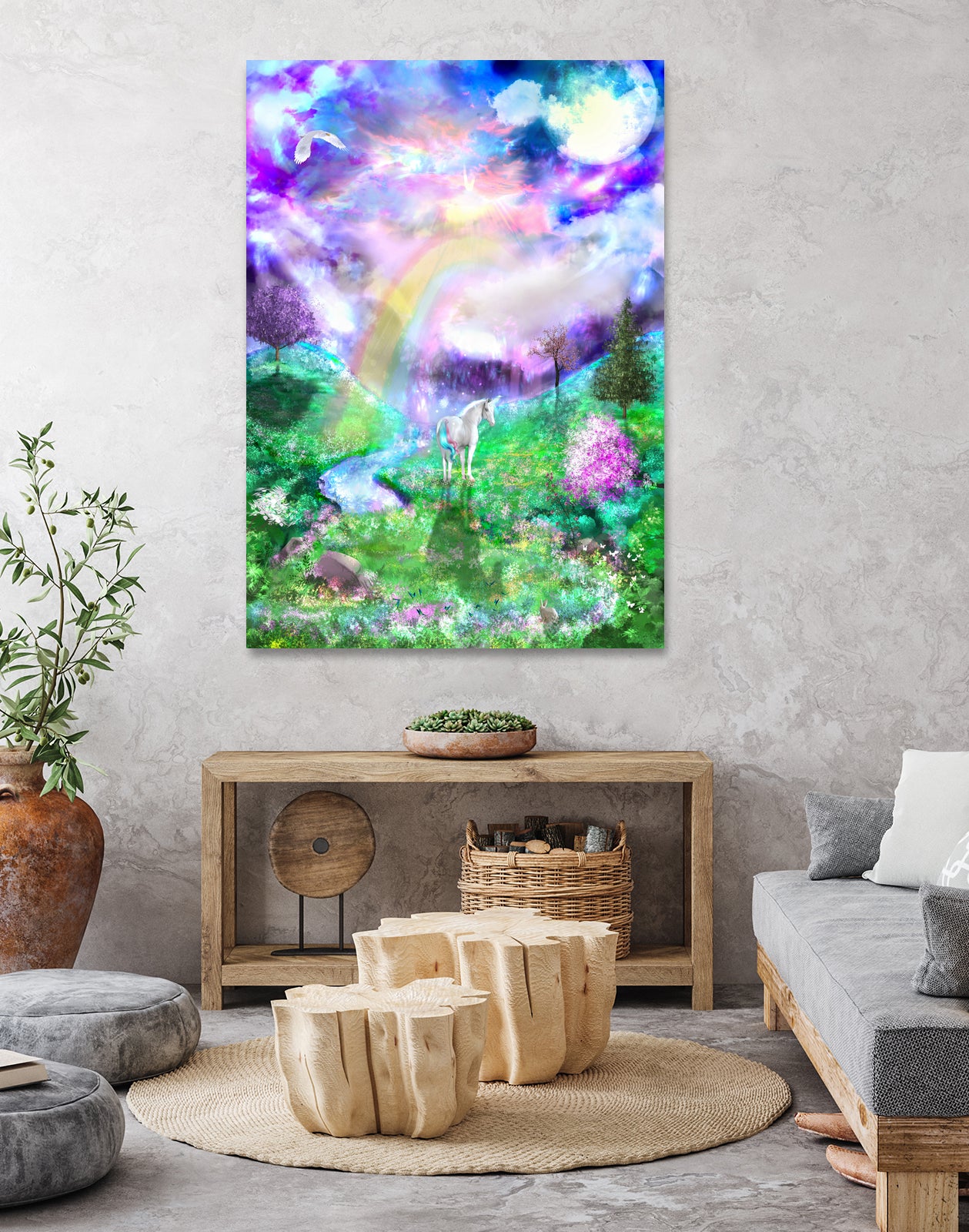 Last Unicorn by Todd Jumper on GIANT ART - fuchsia digital painting