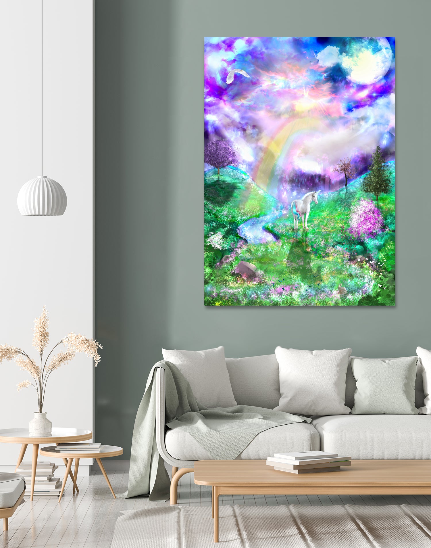 Last Unicorn by Todd Jumper on GIANT ART - fuchsia digital painting