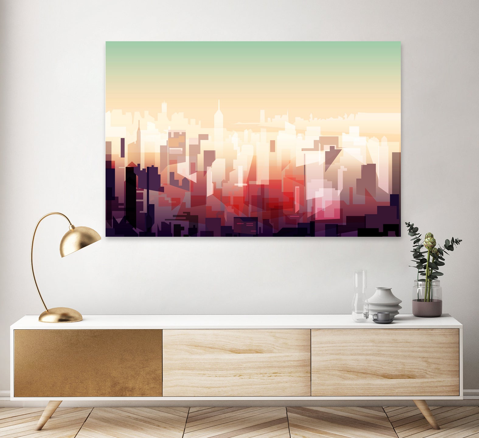 New-york Skyline by phil bocard on GIANT ART - yellow digital drawing