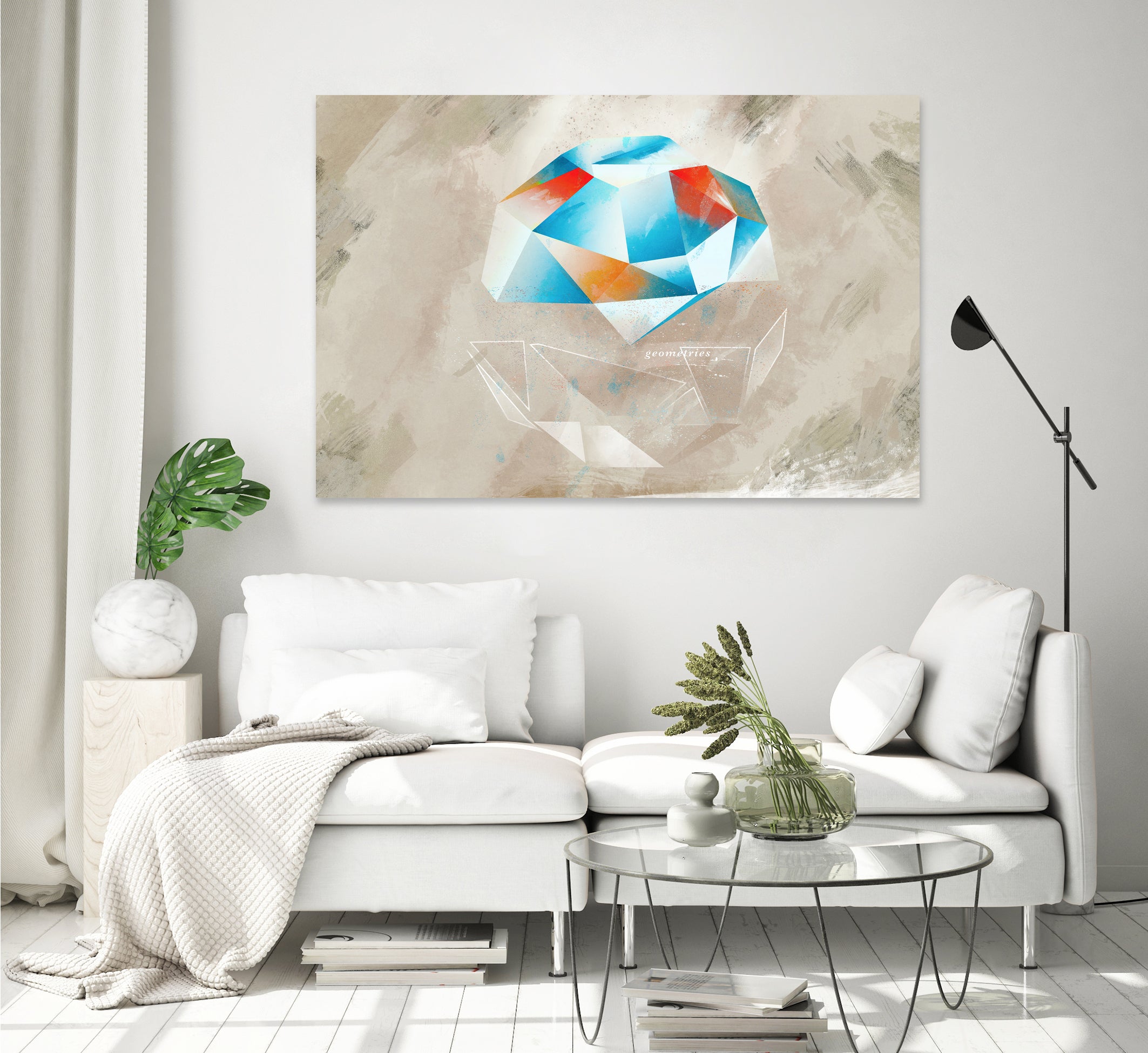 Geometries II by Raffael Pindell on GIANT ART - blue digital painting