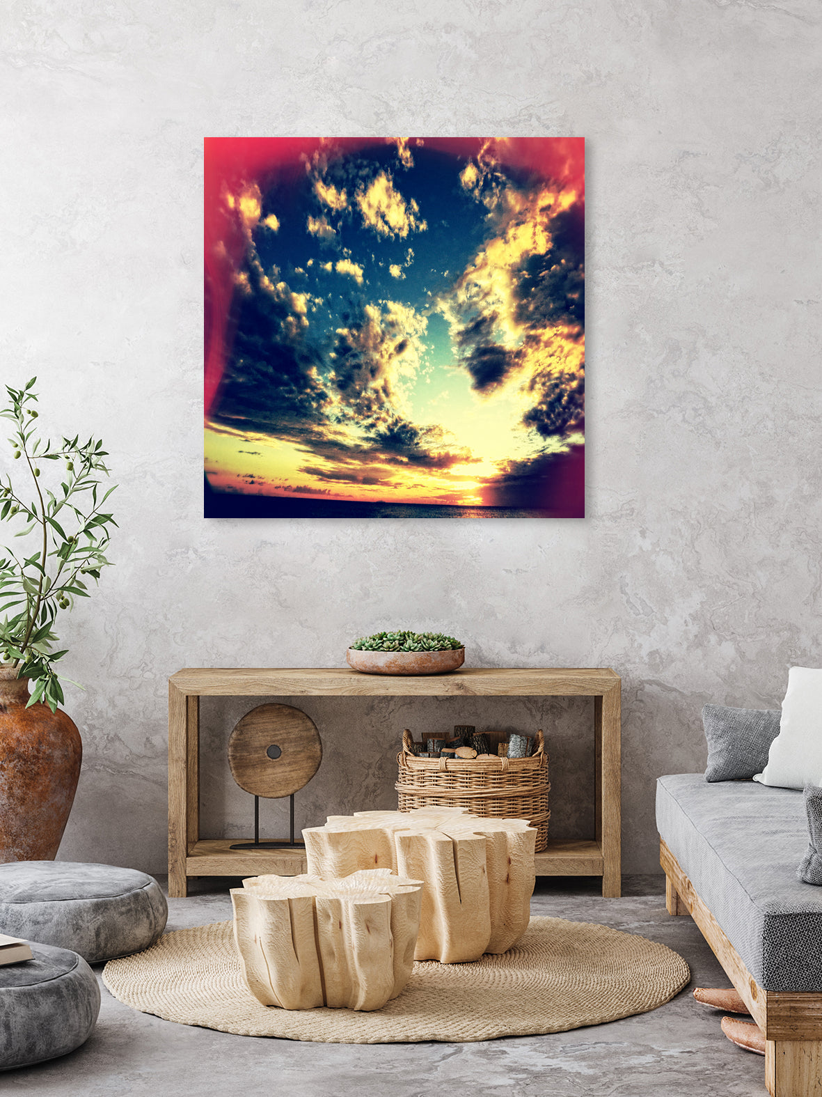 Without Nature We Are Nothing by Jorte Crioni on GIANT ART - blue photo illustration