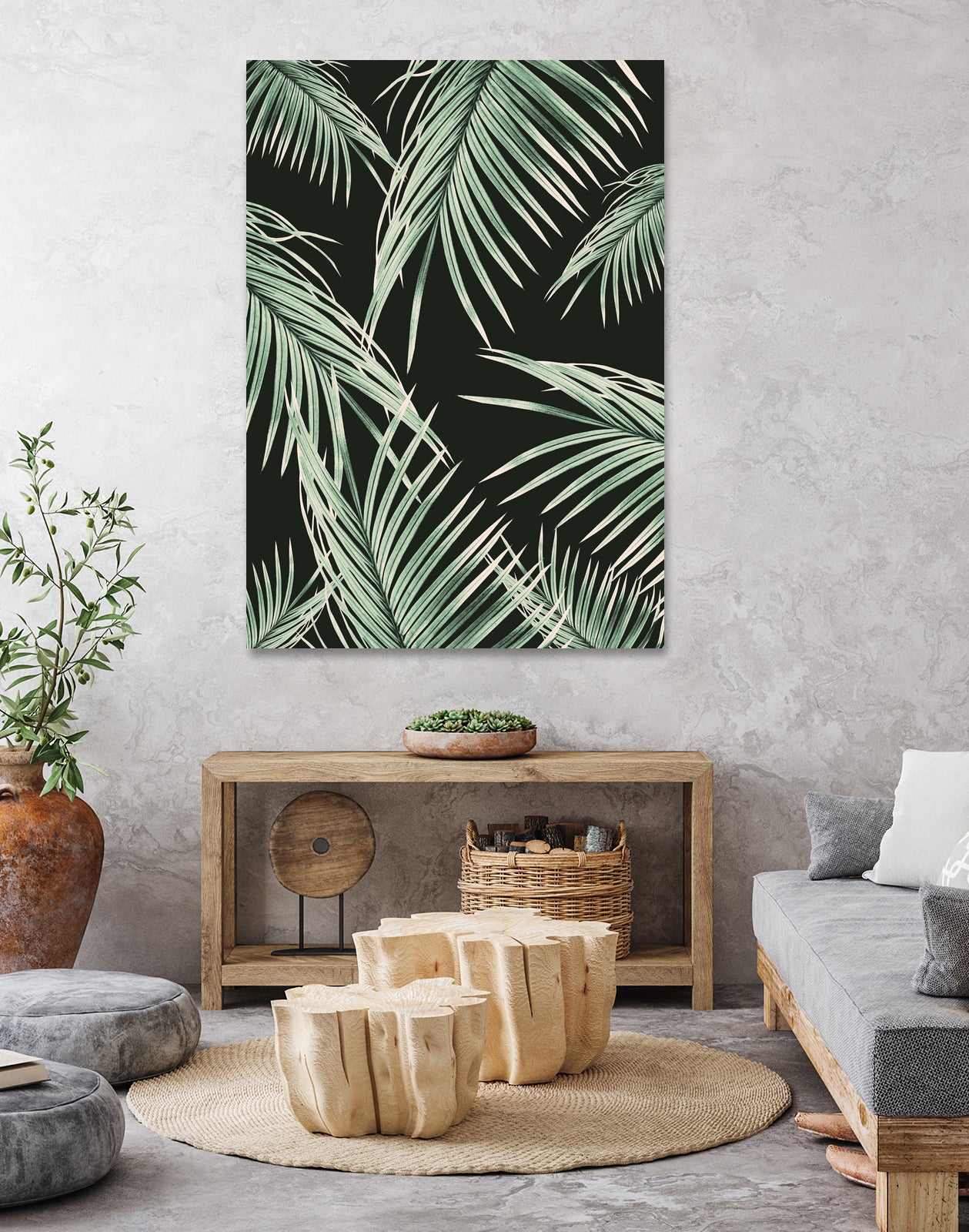 Green Palm Leaves Dream #1 by Anita & Bella Jantz on GIANT ART - green photo illustration