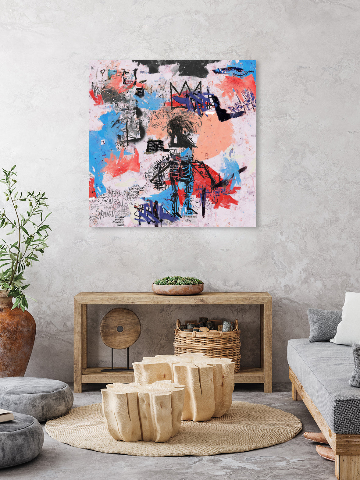 SAMO is Alive by Pink Pank on GIANT ART - pink mixed media