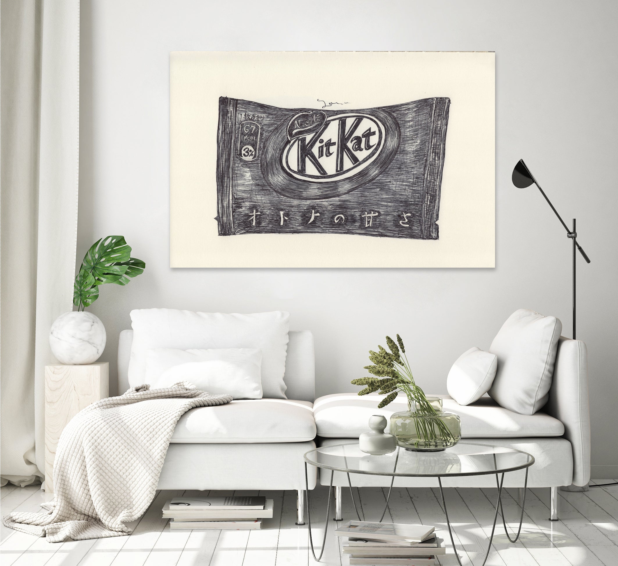 JAPAN 1 by Ballpointpen Illustrator on GIANT ART - white mixed media