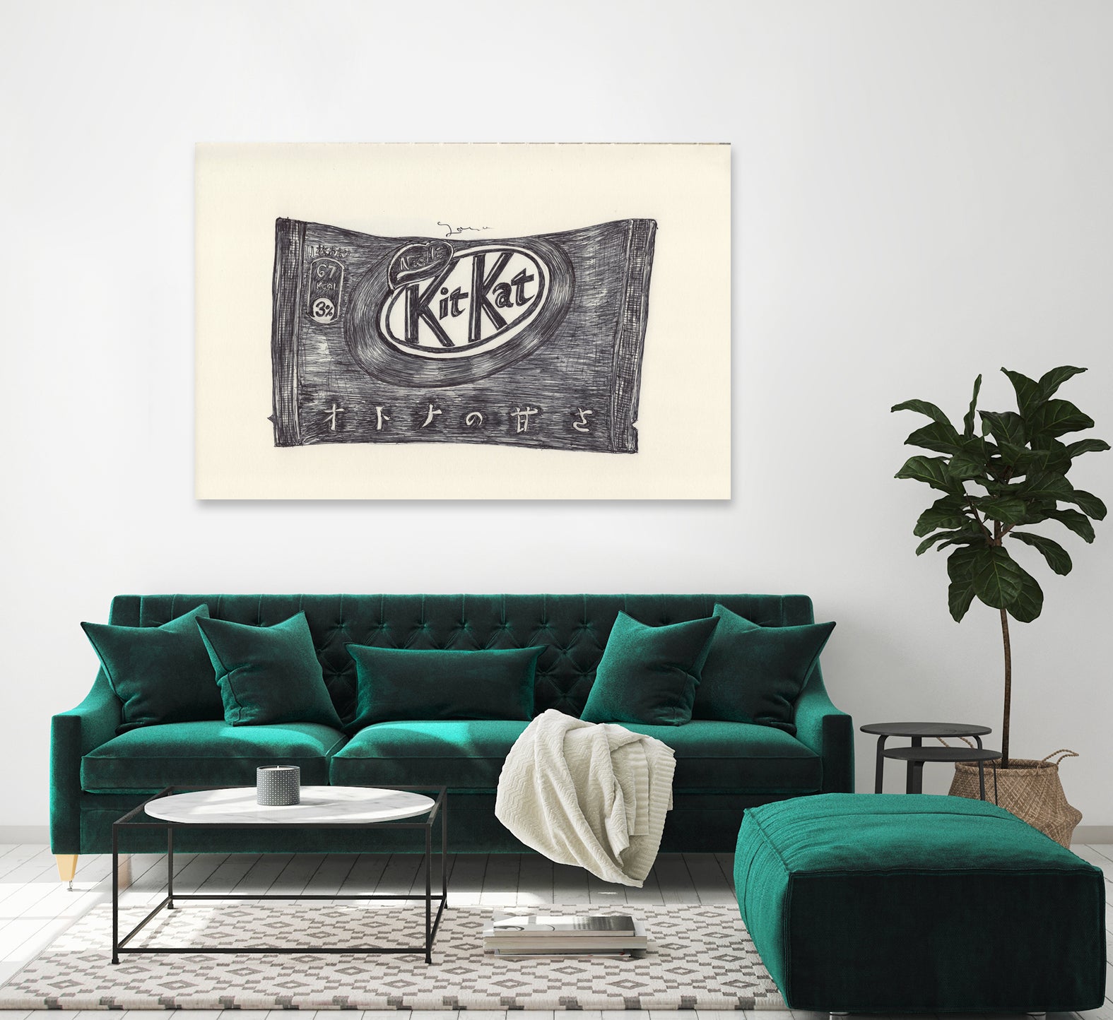 JAPAN 1 by Ballpointpen Illustrator on GIANT ART - white mixed media