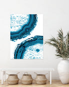 Blue Agate Glitter Glam #1 #gem #decor #art by Anita & Bella Jantz on GIANT ART - blue photo illustration