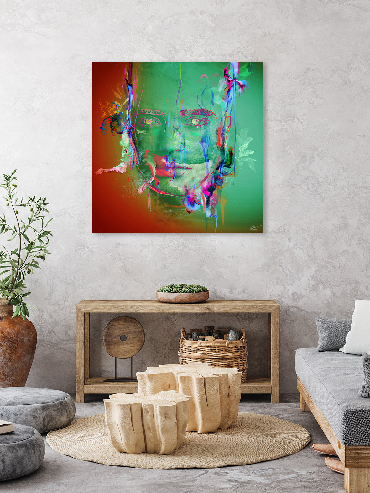 Hold On by Archan Nair on GIANT ART - green digital painting