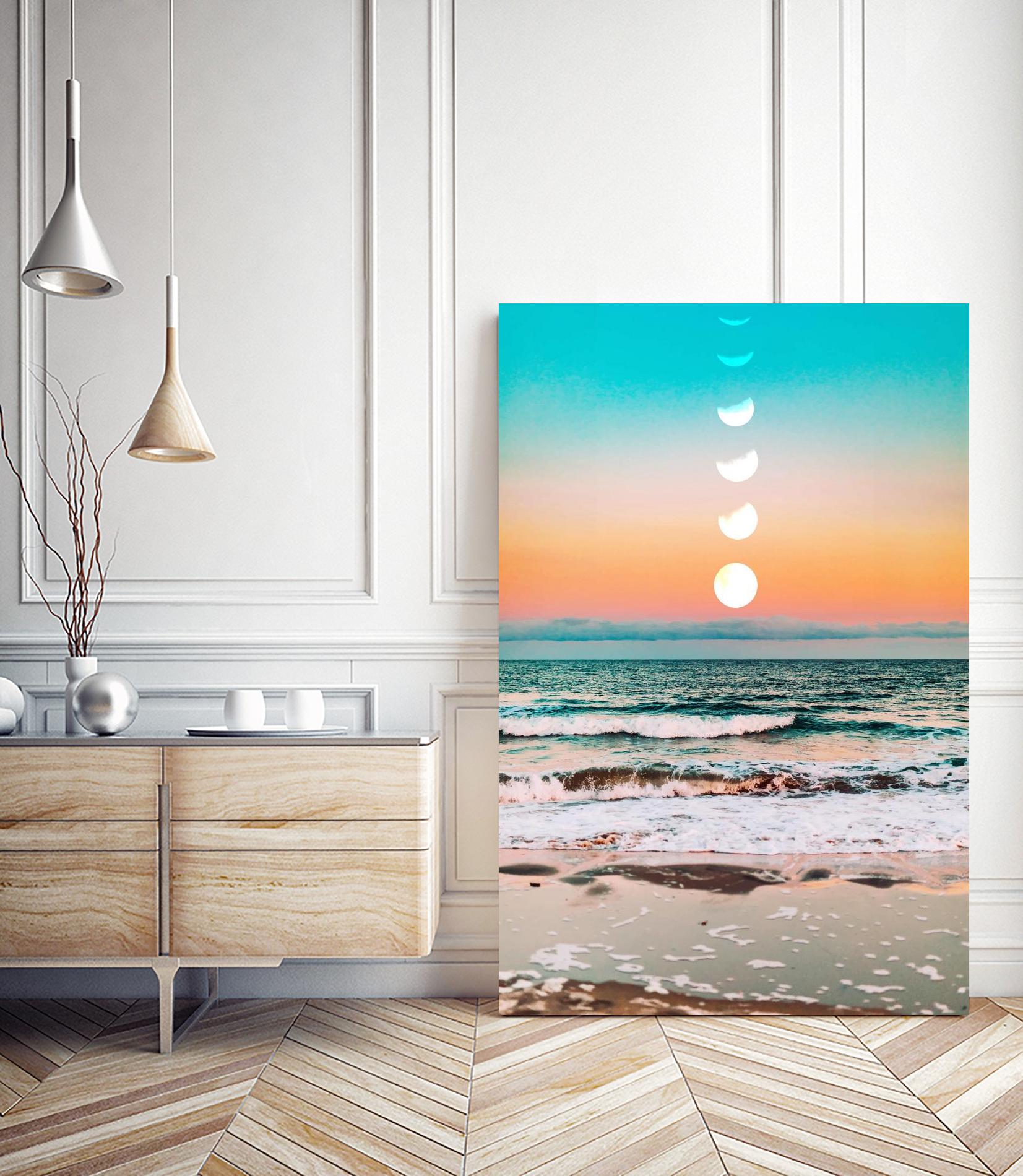 Beach Moon by 83  Oranges on GIANT ART - orange digital beach