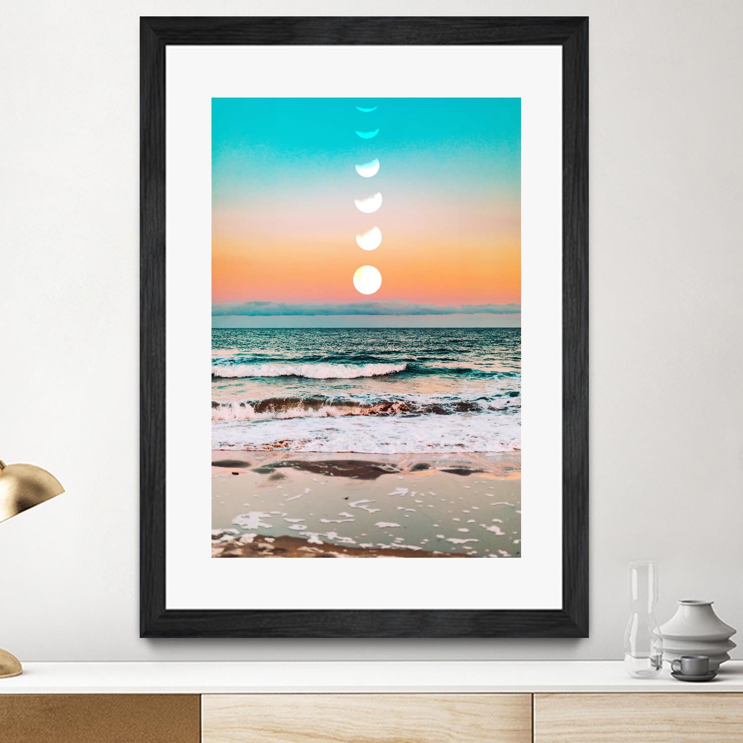 Beach Moon by 83  Oranges on GIANT ART - orange digital beach