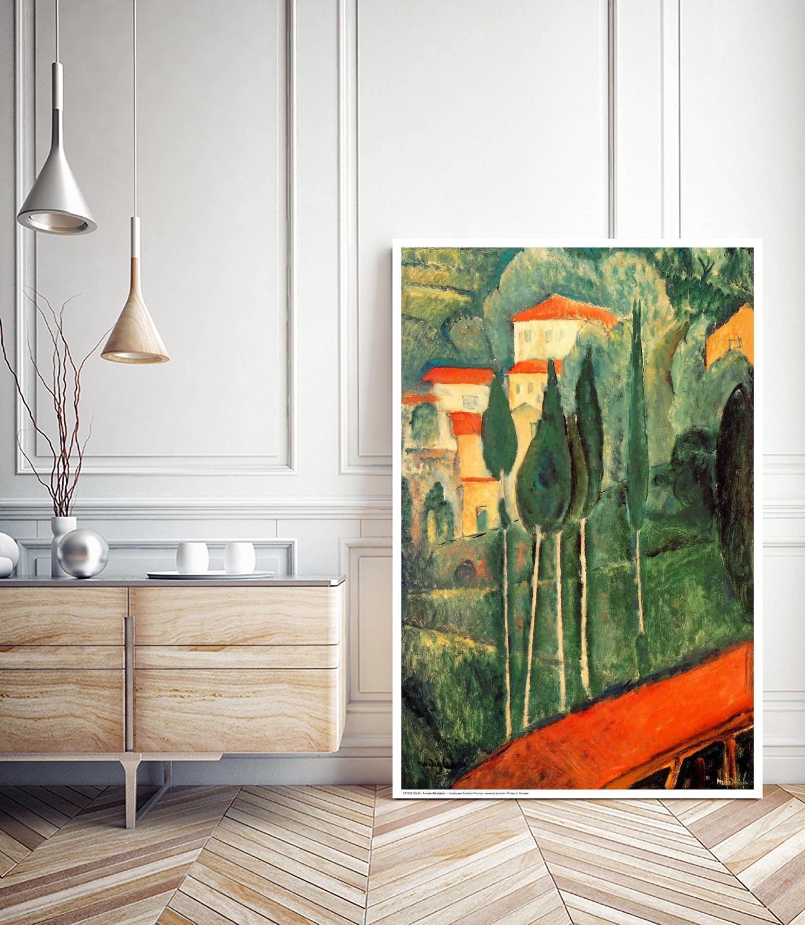 Landscape Southern France by Amedeo Modigliani on GIANT ART - green master