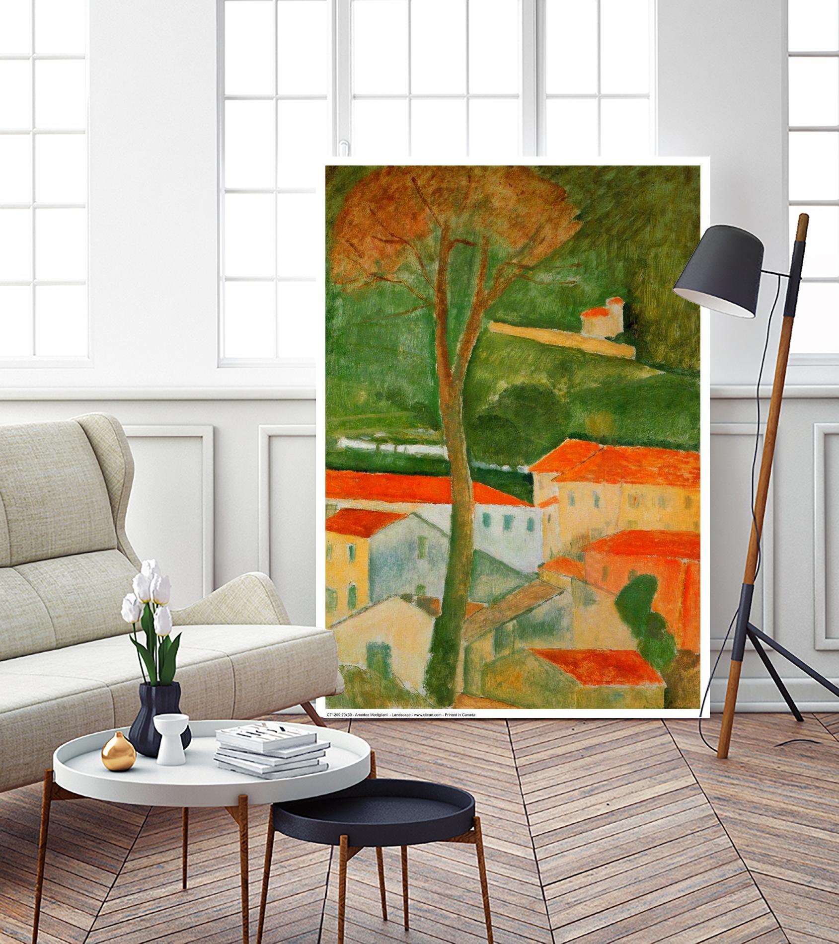 Landscape by Amedeo Modigliani on GIANT ART - green master