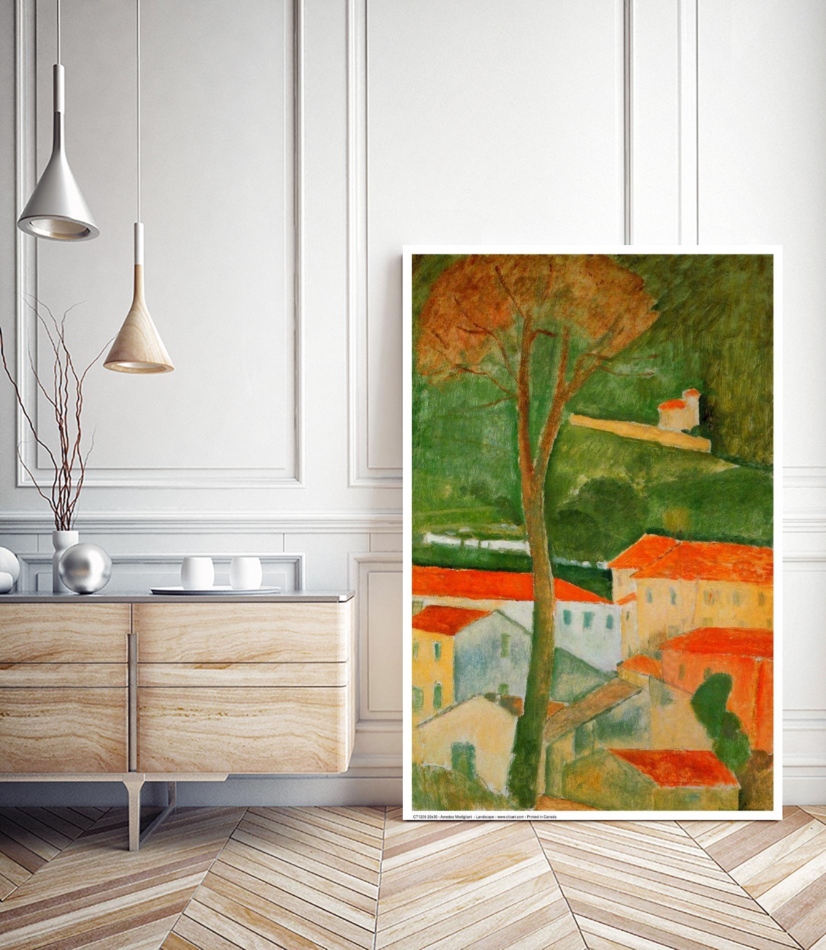 Landscape by Amedeo Modigliani on GIANT ART - green master