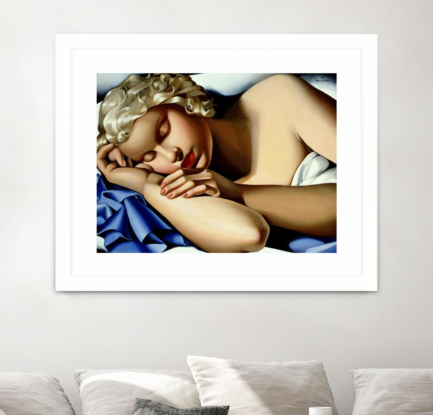 The Sleeping Girl I by Tamara de Lempicka on GIANT ART - blue master