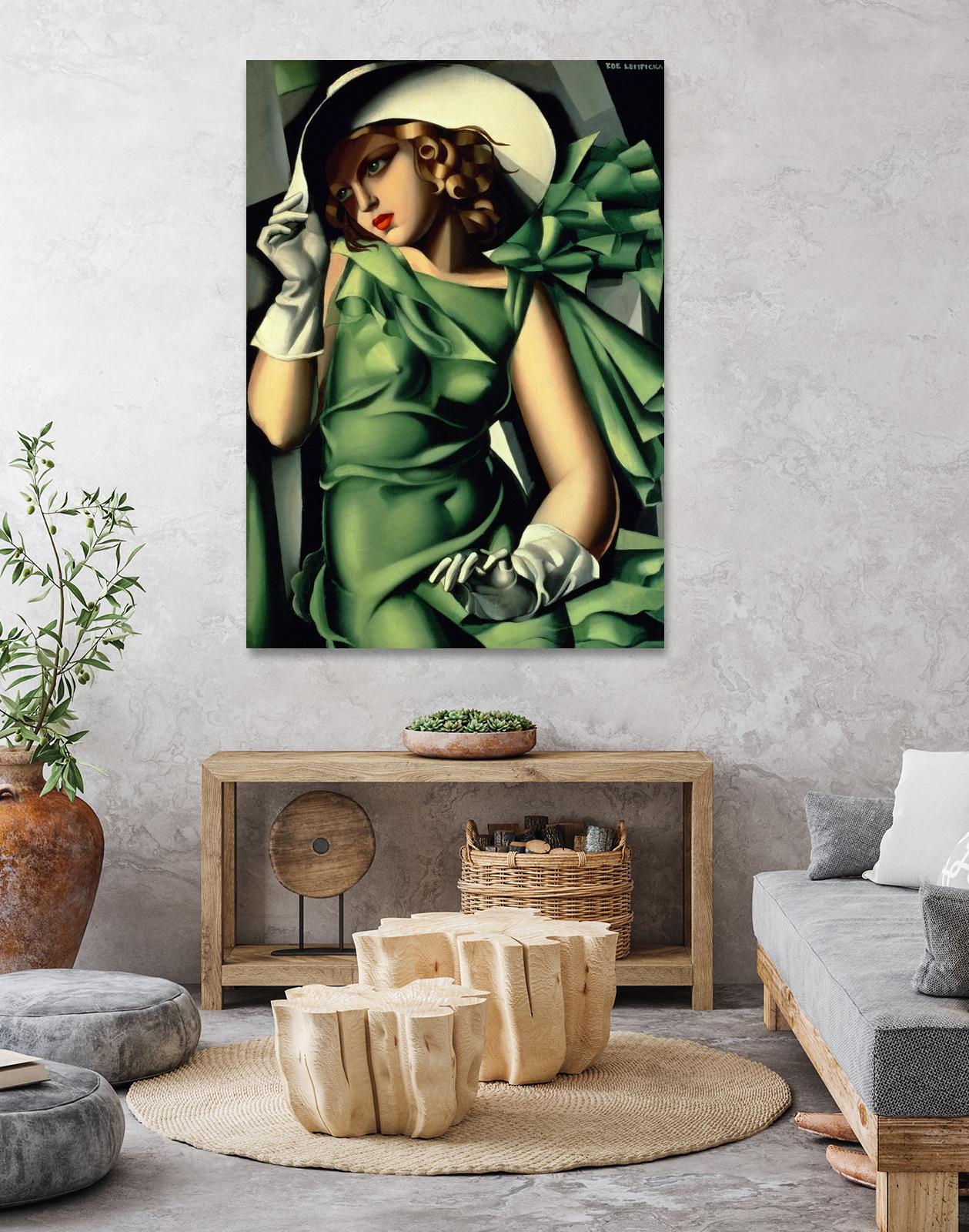 Young Lady with Gloves by Tamara de Lempicka on GIANT ART - beige master