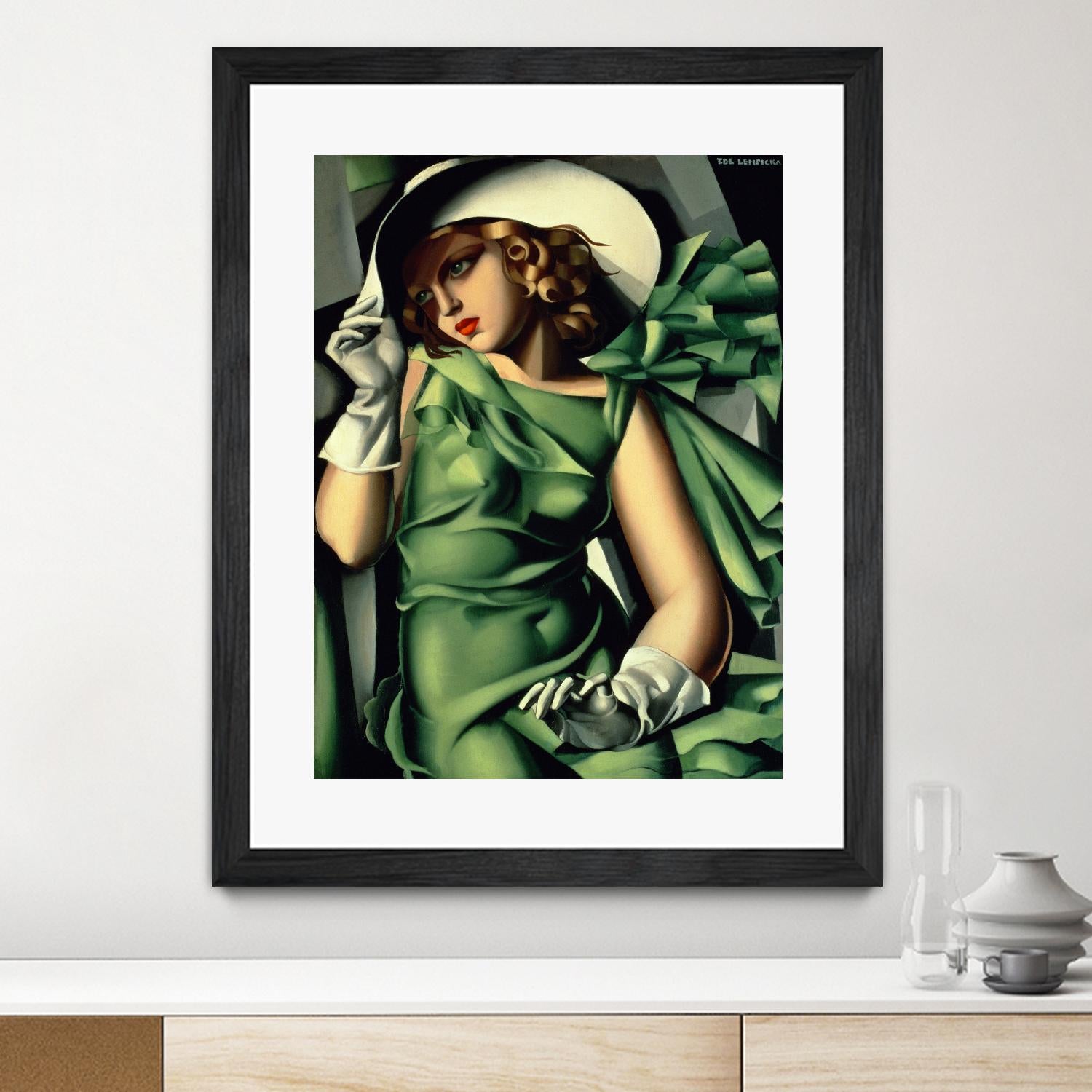 Young Lady with Gloves by Tamara de Lempicka on GIANT ART - beige master
