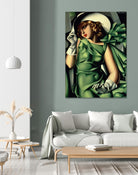Young Lady with Gloves by Tamara de Lempicka on GIANT ART - beige master