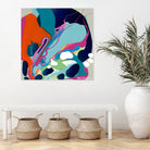 I-Would-Gladly-Listen by Clarie Desjardins on GIANT ART - red abstract framed canvas