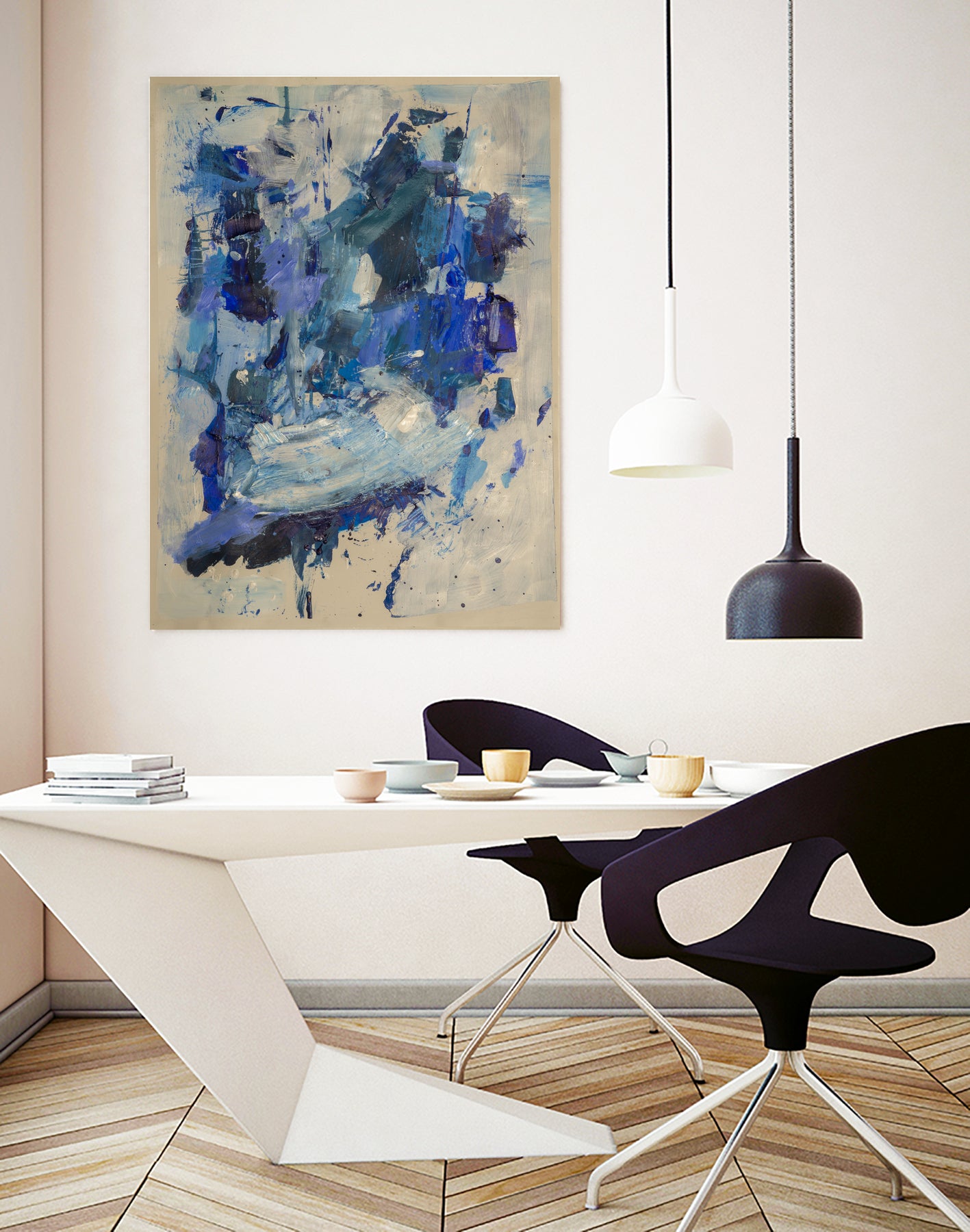 Breathe in the Ocean by Janet London on GIANT ART - blue abstract