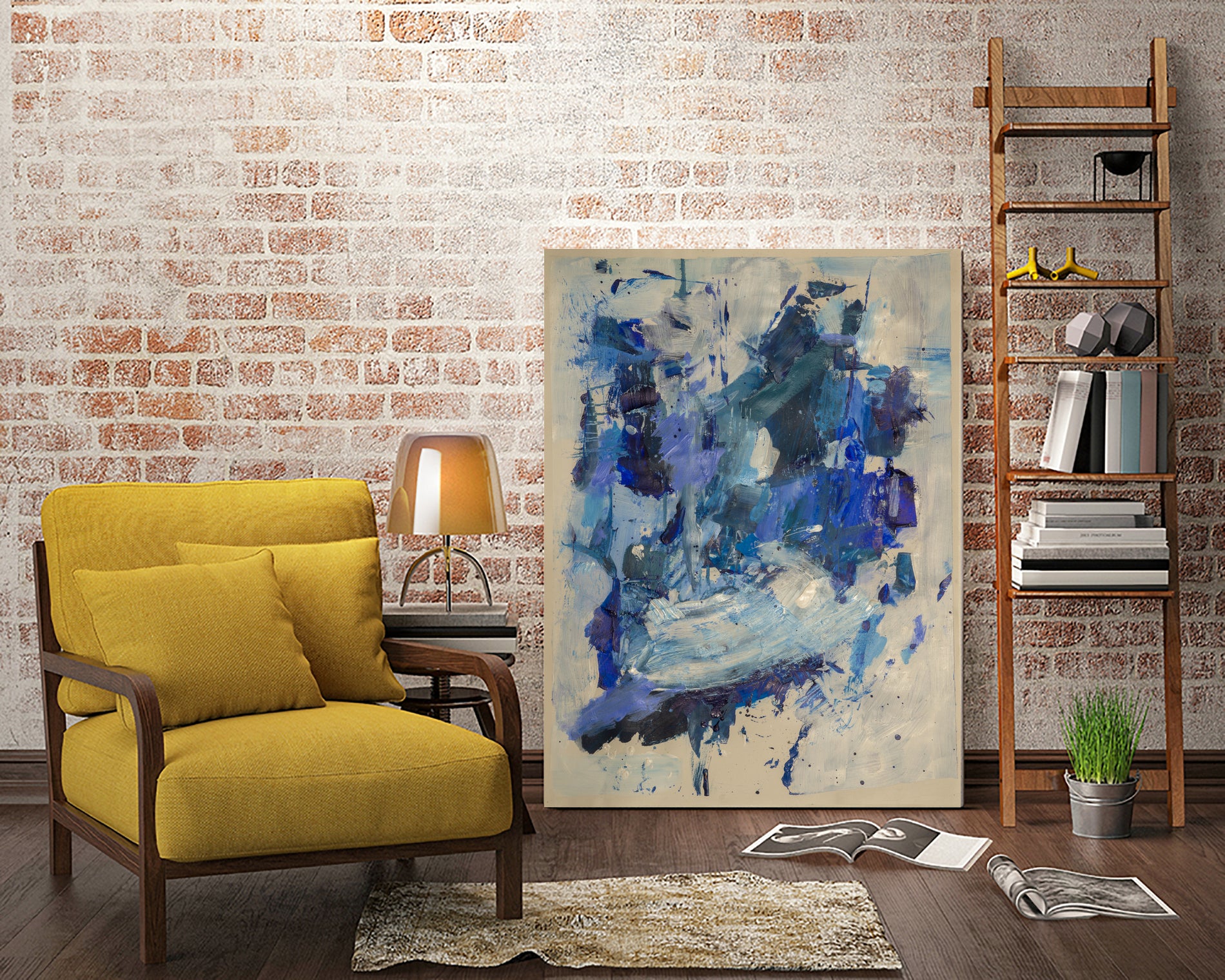 Breathe in the Ocean by Janet London on GIANT ART - blue abstract