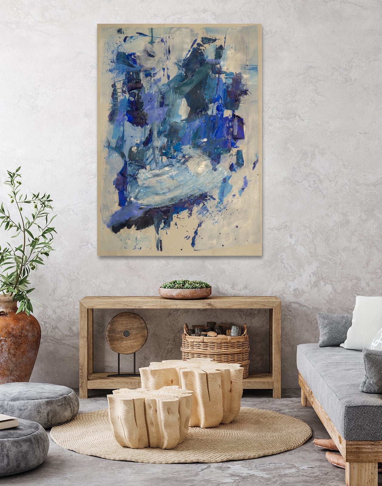 Breathe in the Ocean by Janet London on GIANT ART - blue abstract