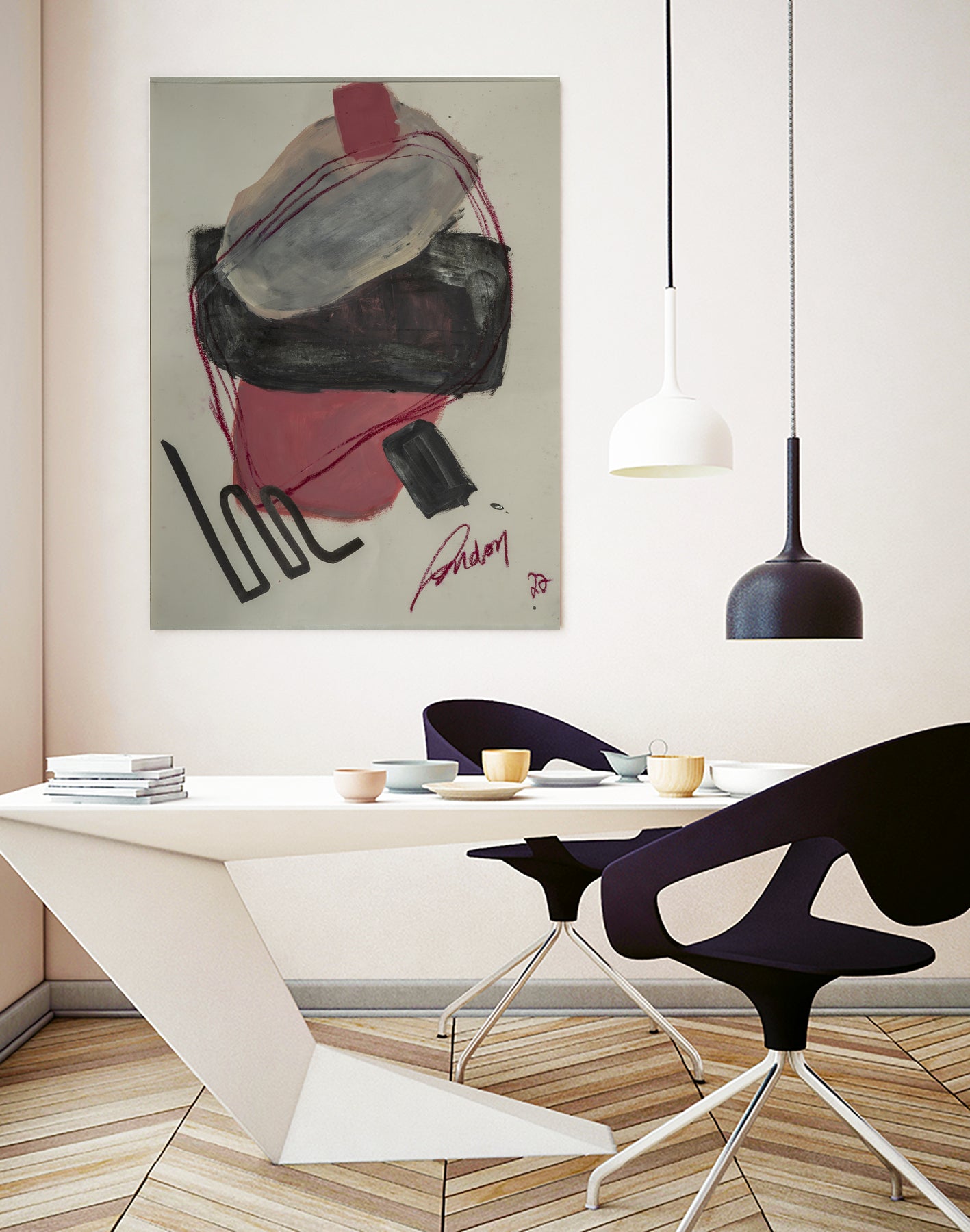 Spirit Quest by Janet London on GIANT ART - pink abstract