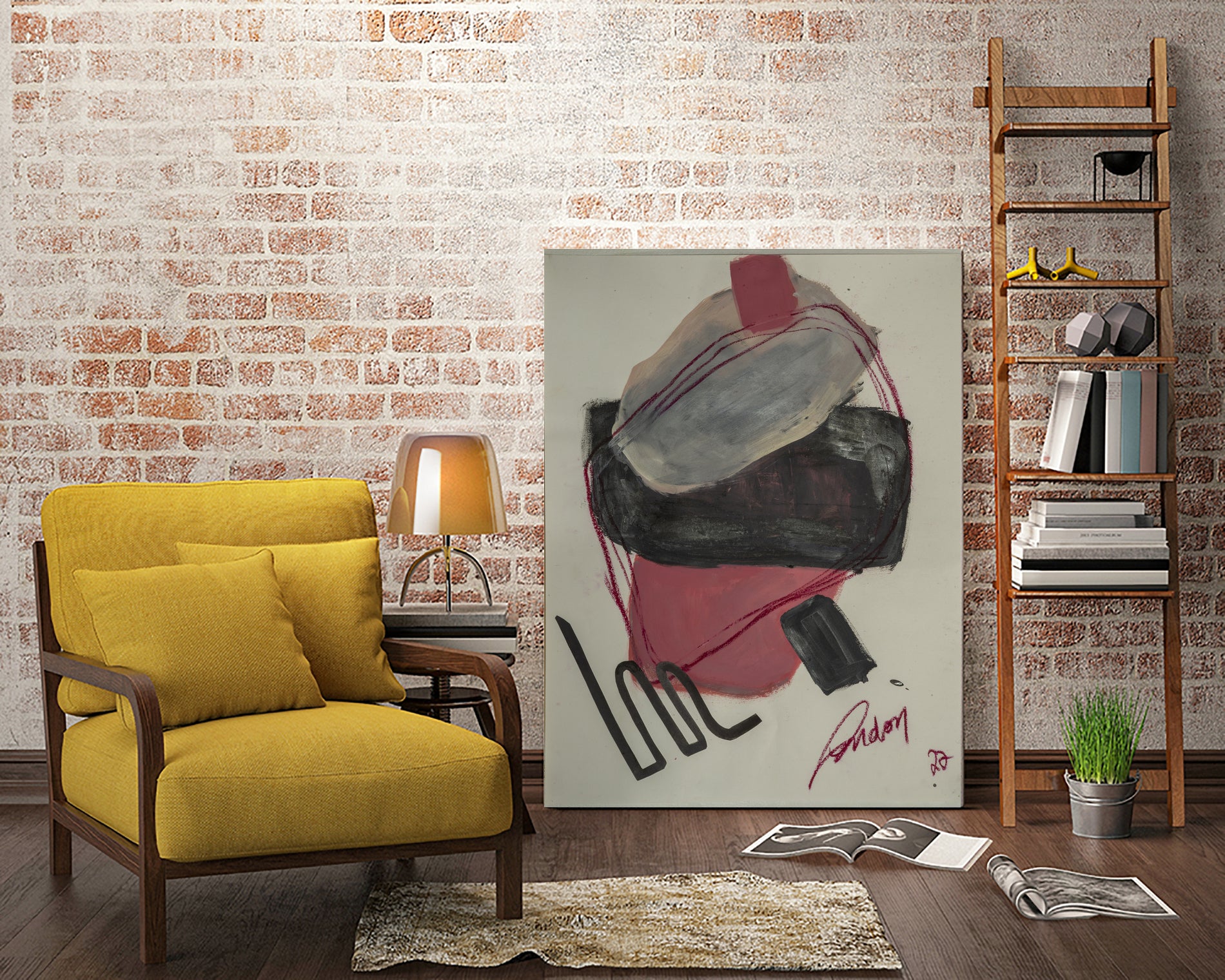 Spirit Quest by Janet London on GIANT ART - pink abstract