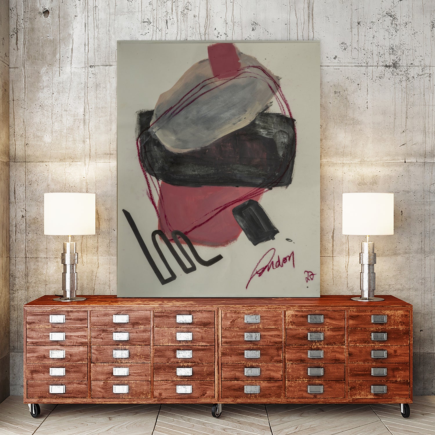 Spirit Quest by Janet London on GIANT ART - pink abstract