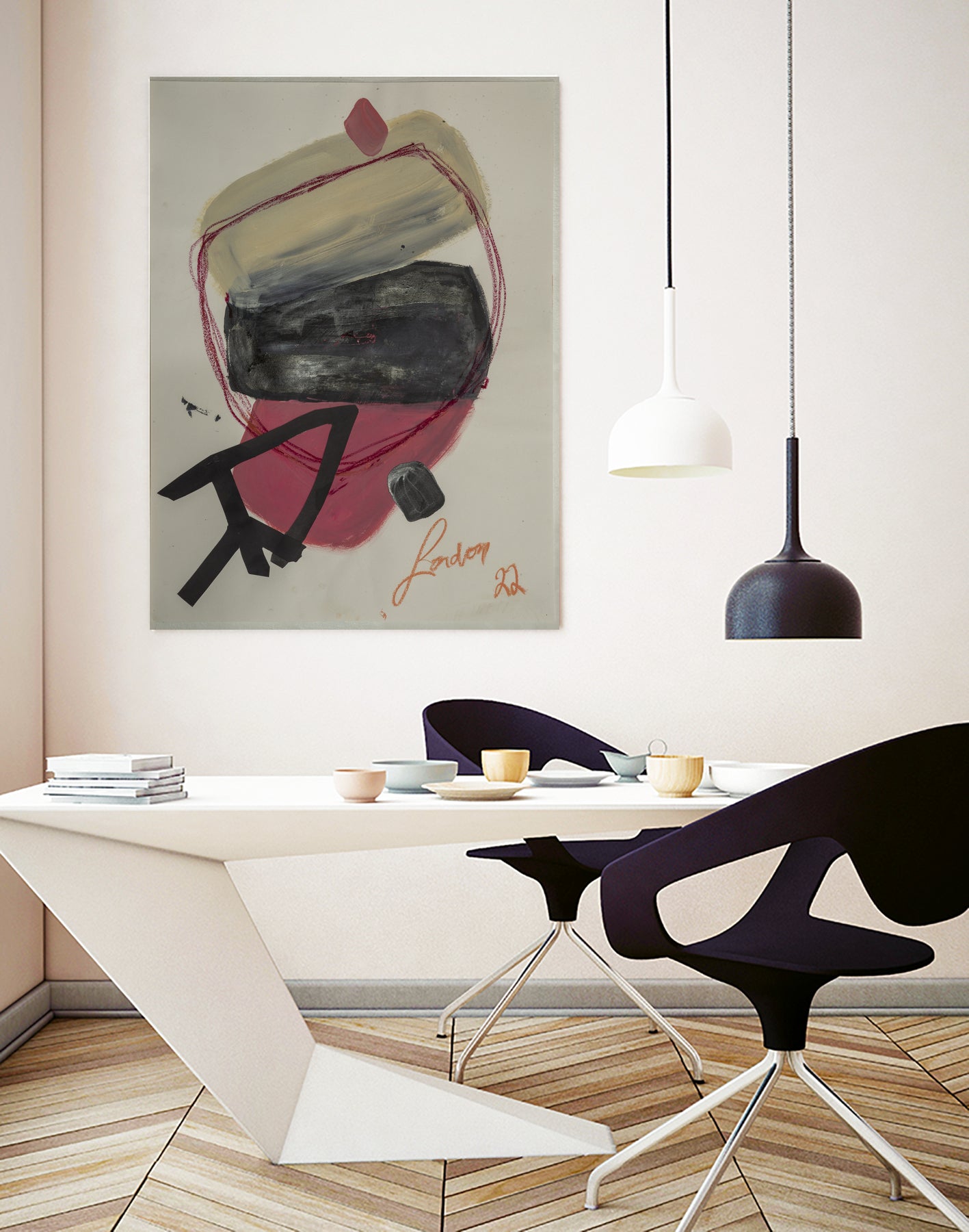 Spirit Arrow by Janet London on GIANT ART - pink abstract