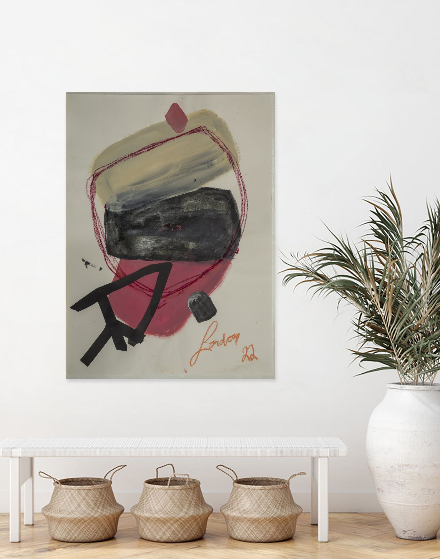 Spirit Arrow by Janet London on GIANT ART - pink abstract