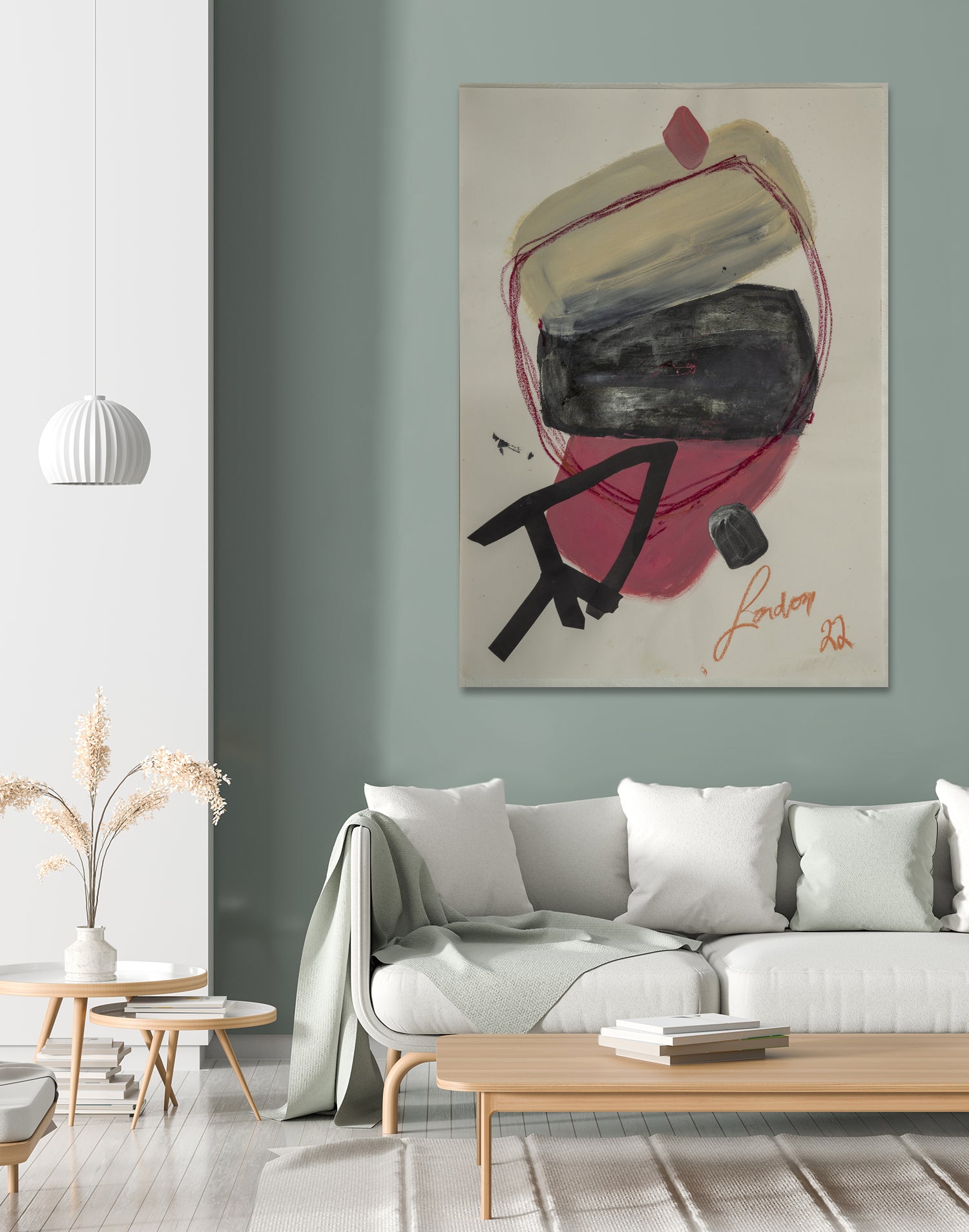 Spirit Arrow by Janet London on GIANT ART - pink abstract