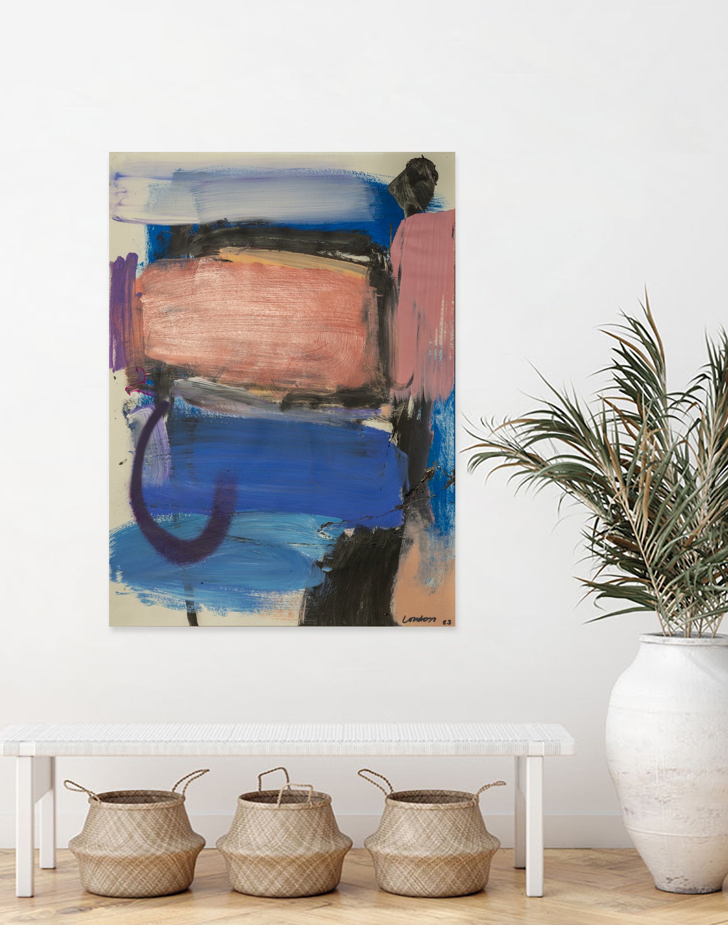 Melt Into Me by Janet London on GIANT ART - blue abstract