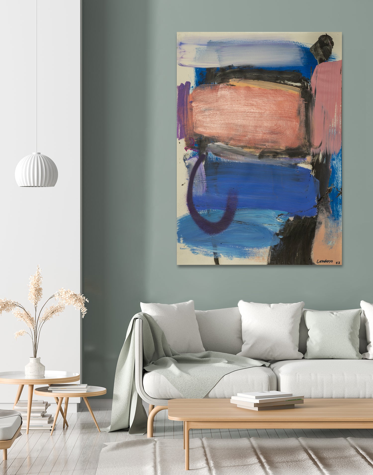 Melt Into Me by Janet London on GIANT ART - blue abstract