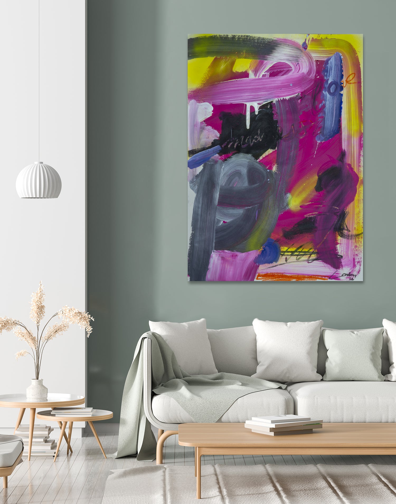 The Madness of Love by Janet London on GIANT ART - fluo pink abstract