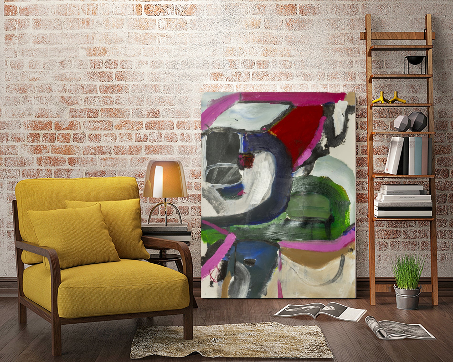 Take Some, Leave Some by Janet London on GIANT ART - green abstract