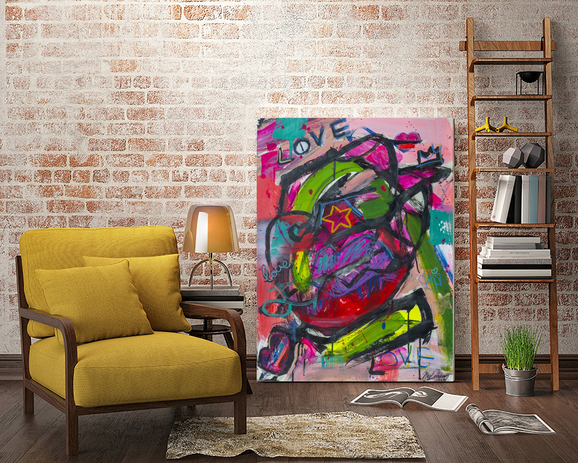 Love is Everything by Janet London on GIANT ART - red abstract