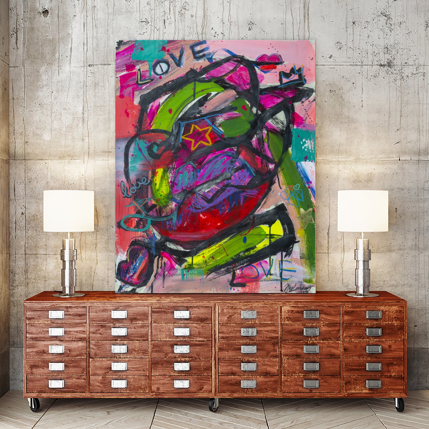 Love is Everything by Janet London on GIANT ART - red abstract