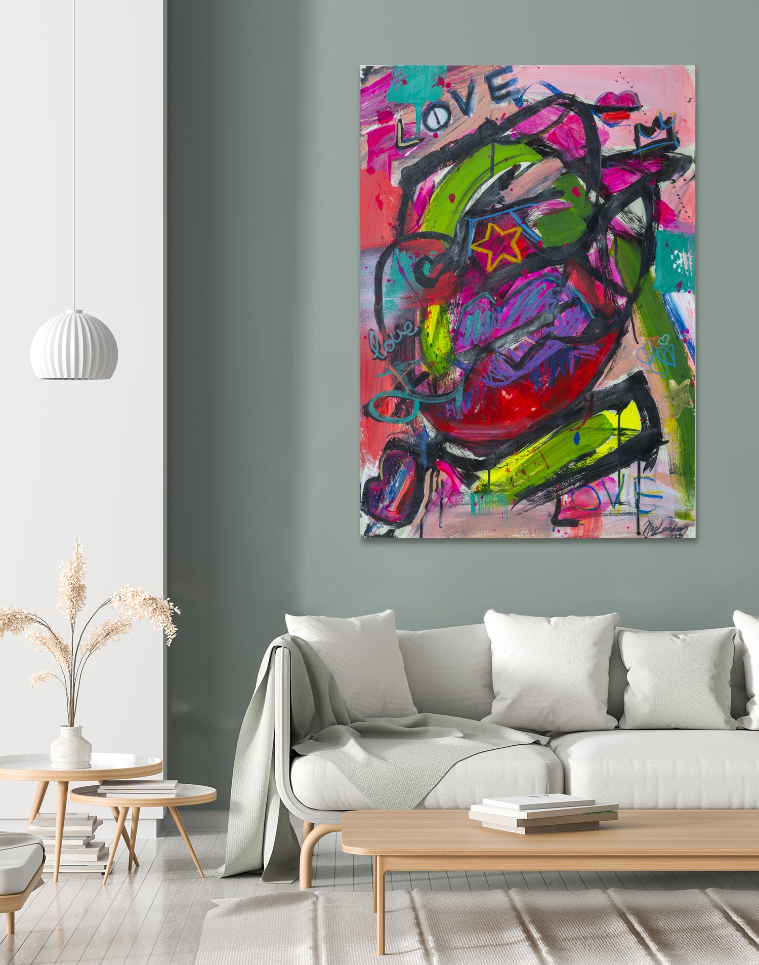 Love is Everything by Janet London on GIANT ART - red abstract