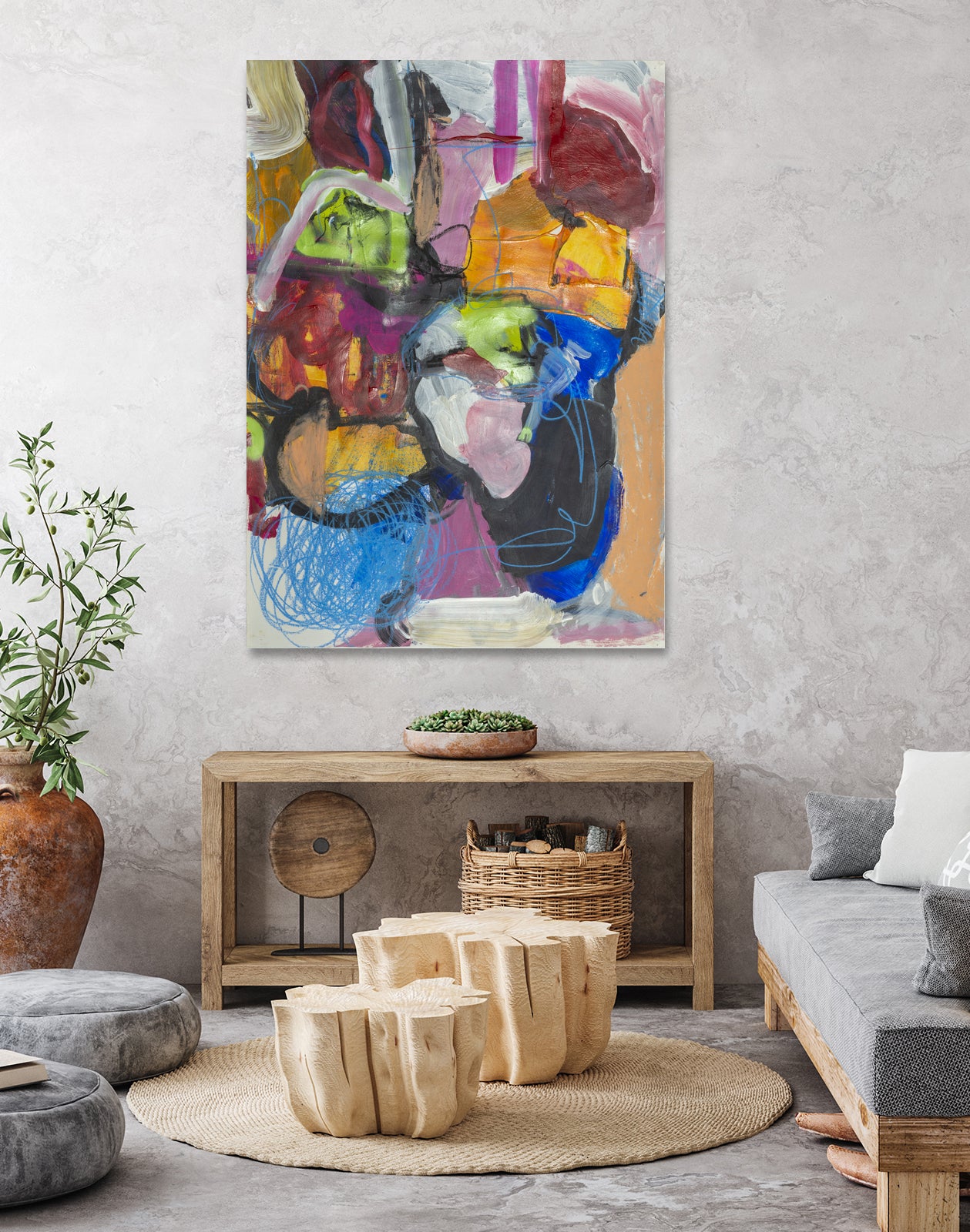 Landscape of Love by Janet London on GIANT ART - multi colours abstract