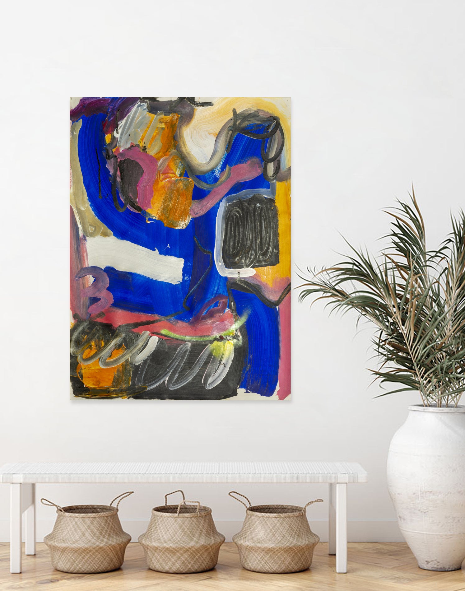 It All Leads Here by Janet London on GIANT ART - blue abstract