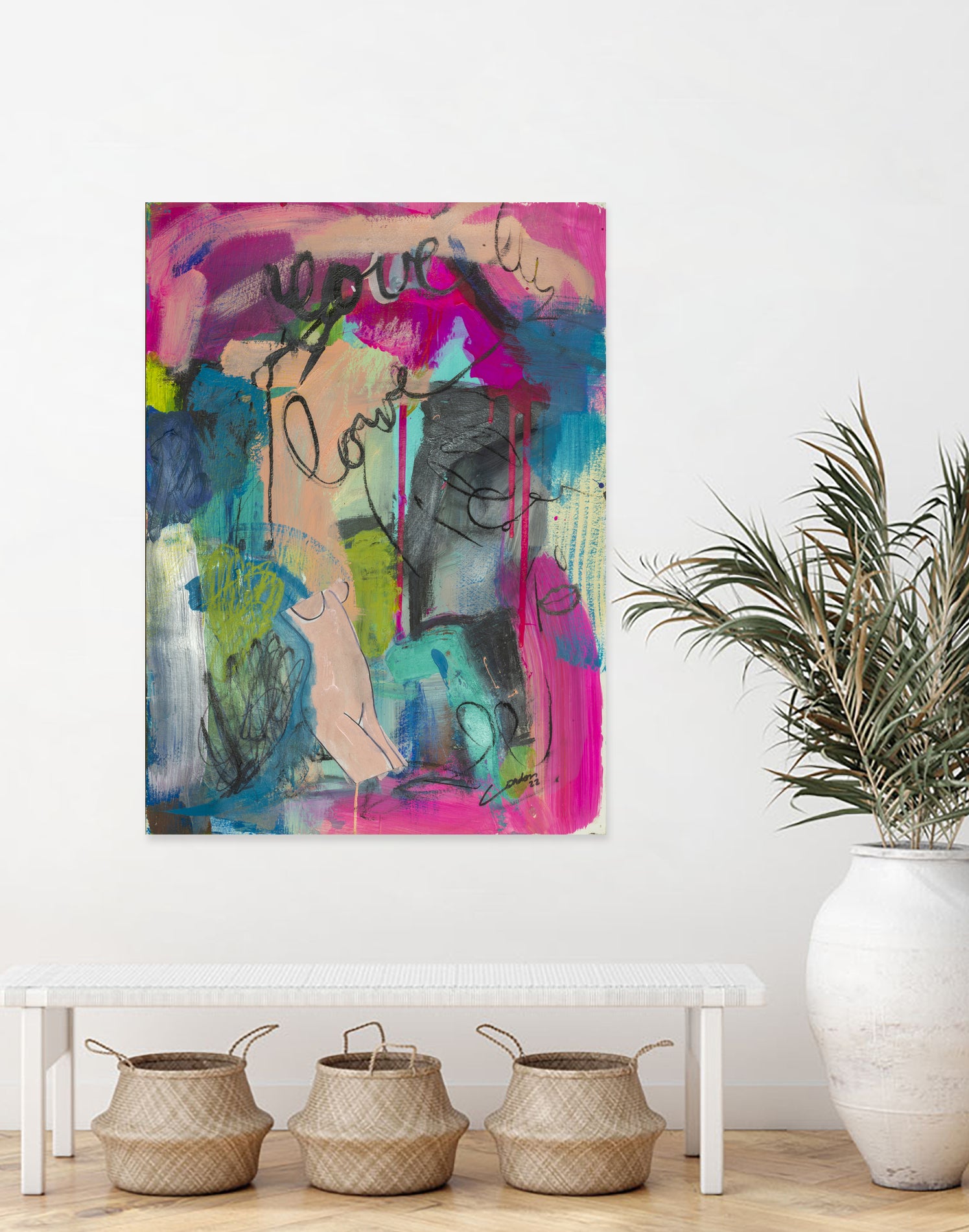 Love That Body by Janet London on GIANT ART - blue abstract