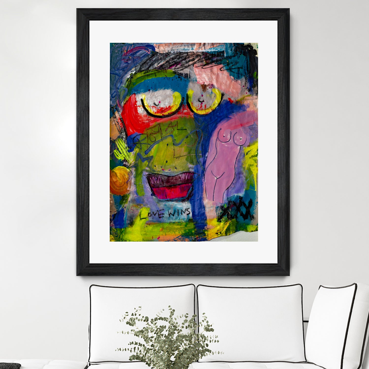 Love Wins (XXX) by Janet London on GIANT ART - flourescent colors abstract