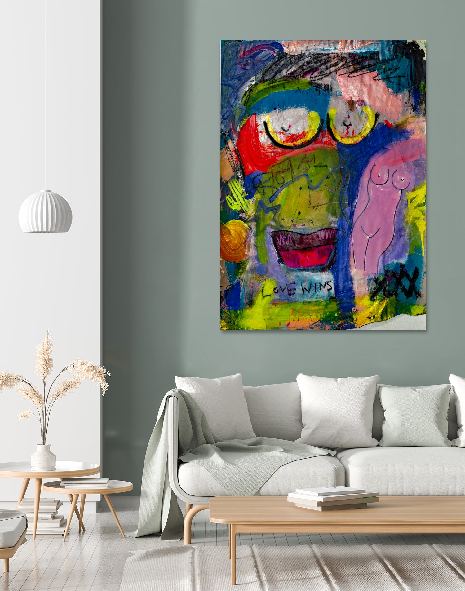 Love Wins (XXX) by Janet London on GIANT ART - flourescent colors abstract