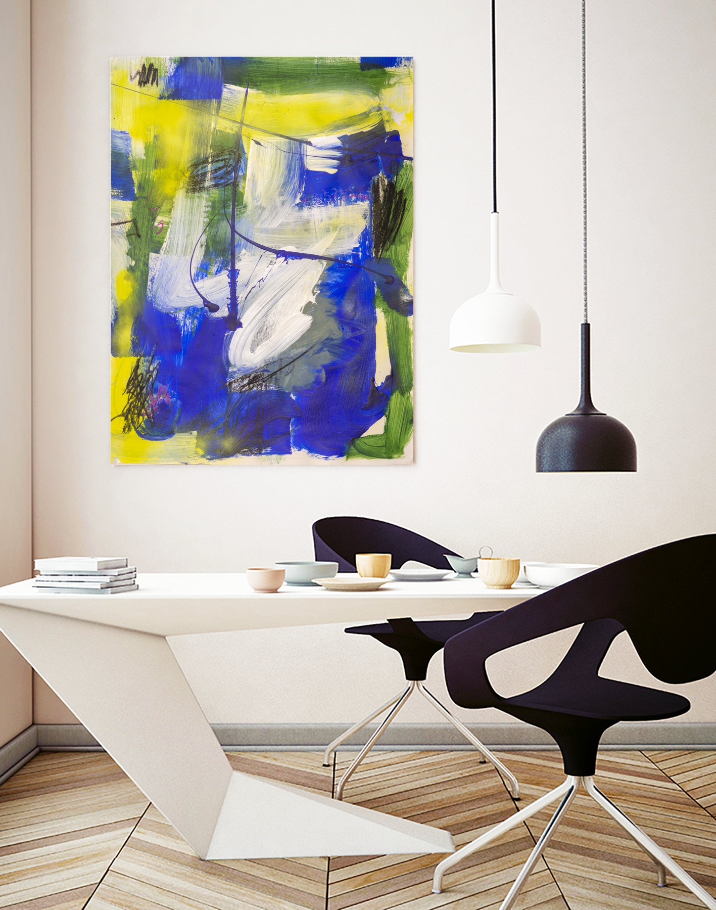 Into The Blue by Janet London on GIANT ART - blue abstract