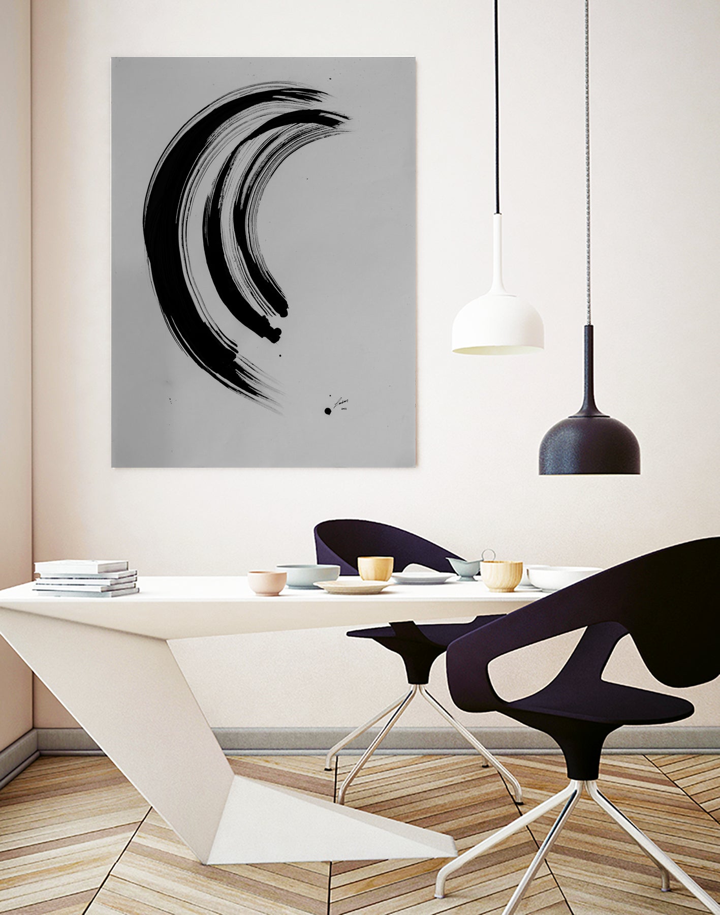 The Great Wave by Janet London on GIANT ART - black ink abstract