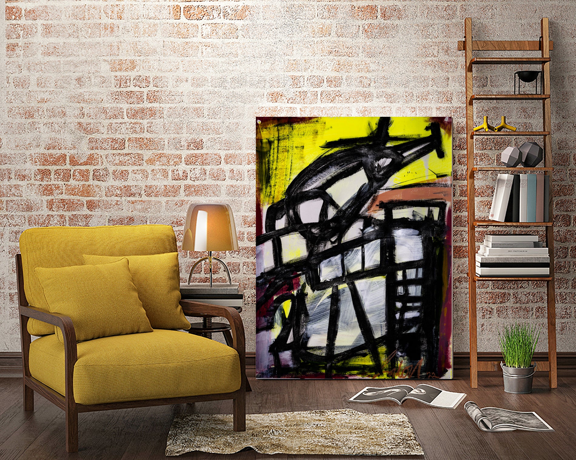 The Helicopter Comes Home by Janet London on GIANT ART - black abstract