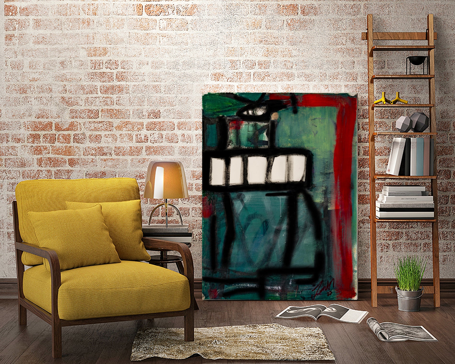 The Helicopter Comes Home No 2 by Janet London on GIANT ART - black abstract