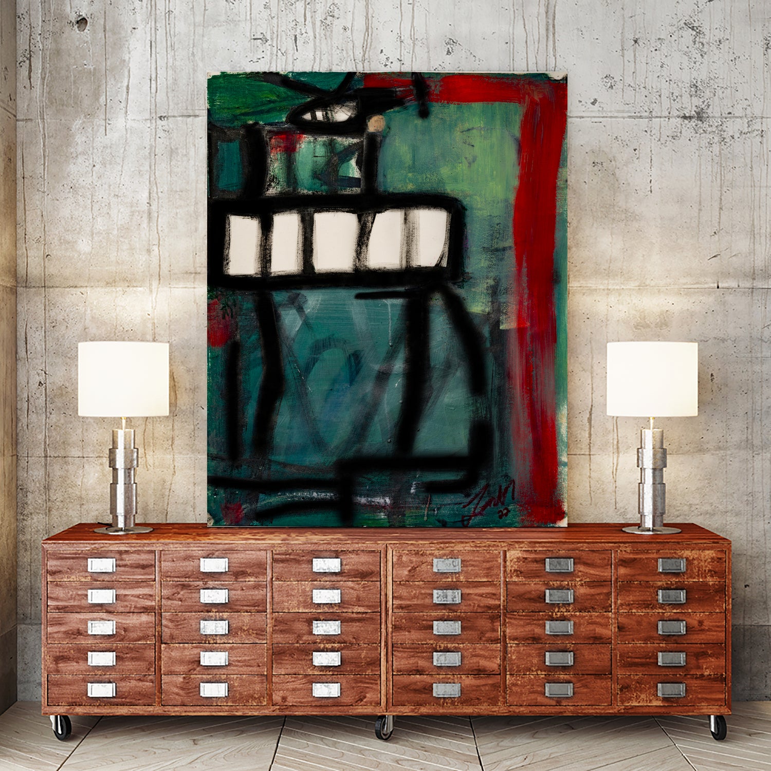 The Helicopter Comes Home No 2 by Janet London on GIANT ART - black abstract