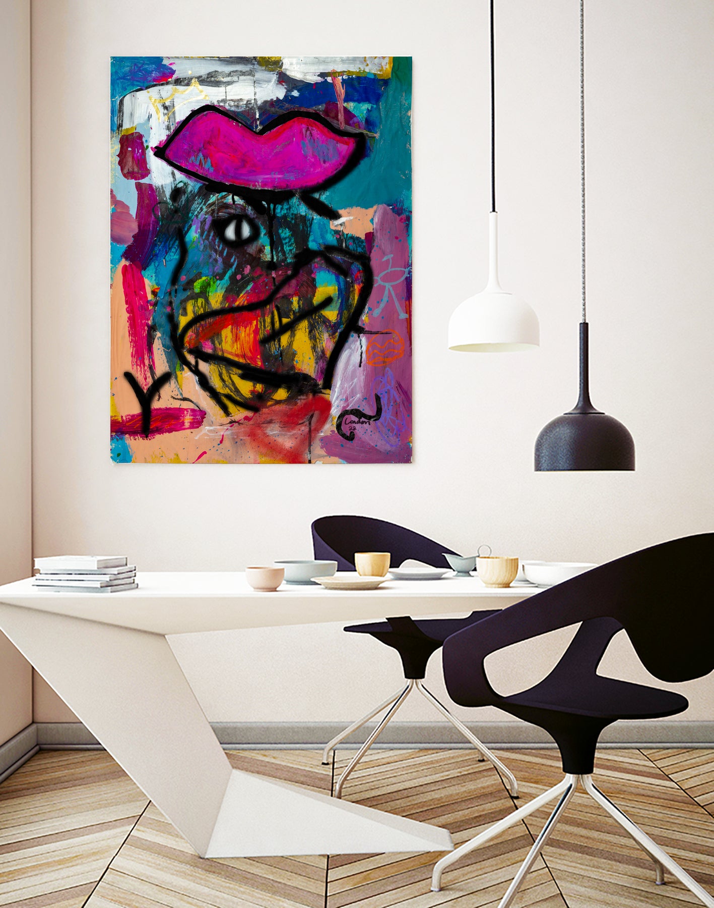 Human Consciousness by Janet London on GIANT ART - pink abstract