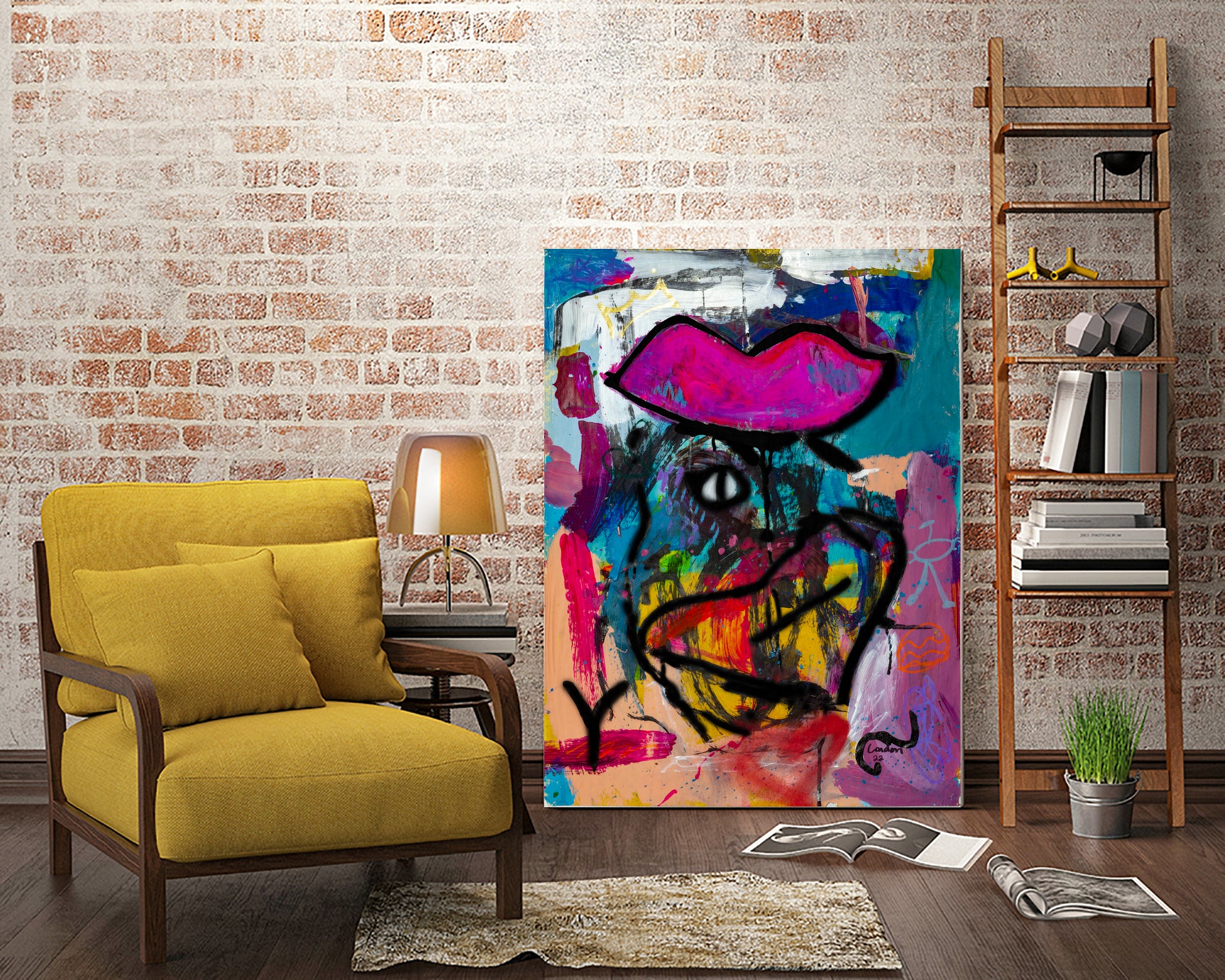 Human Consciousness by Janet London on GIANT ART - pink abstract